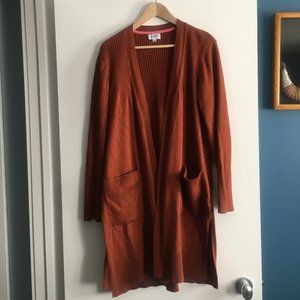 Brown Open Wrap Cardigan/Duster - XL,  Brand - Eleven